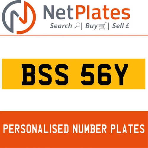 BSS 56Y PERSONALISED PRIVATE CHERISHED DVLA NUMBER PLATE In vendita