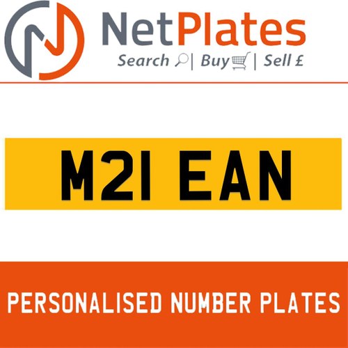 M21 EAN PERSONALISED PRIVATE CHERISHED DVLA NUMBER PLATE In vendita