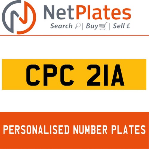 CPC 21A PERSONALISED PRIVATE CHERISHED DVLA NUMBER PLATE For Sale