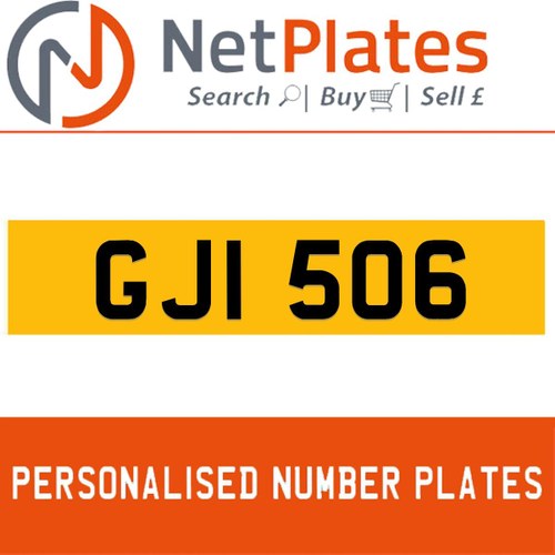 GJI 506 PERSONALISED PRIVATE CHERISHED DVLA NUMBER PLATE For Sale