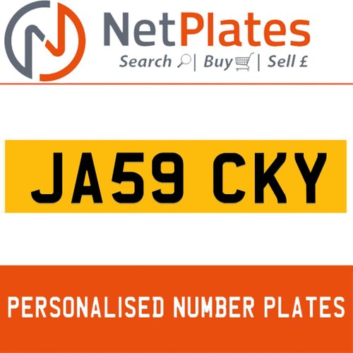 JA59 CKY PERSONALISED PRIVATE CHERISHED DVLA NUMBER PLATE For Sale