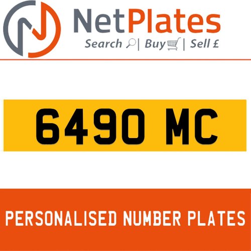 6490 MC PERSONALISED PRIVATE CHERISHED DVLA NUMBER PLATE For Sale