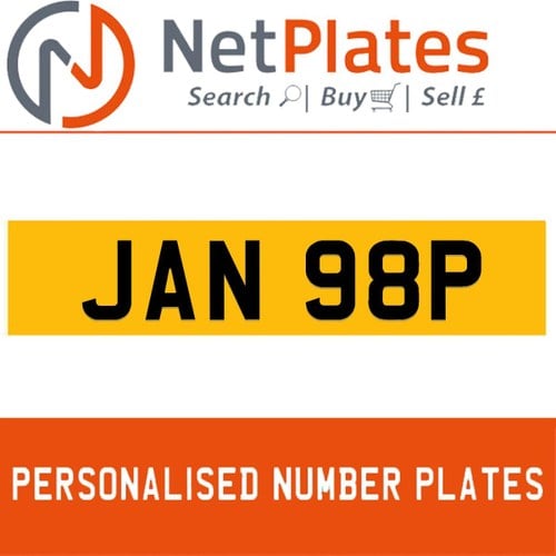 JAN 98P PERSONALISED PRIVATE CHERISHED DVLA NUMBER PLATE For Sale