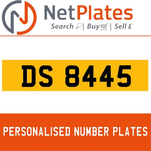 DS 8445 PERSONALISED PRIVATE CHERISHED DVLA NUMBER PLATE In vendita