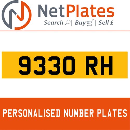 9330 RH PERSONALISED PRIVATE CHERISHED DVLA NUMBER PLATE For Sale
