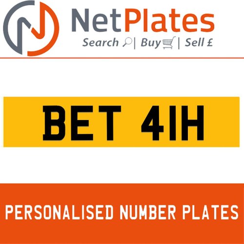 BET 41H PERSONALISED PRIVATE CHERISHED DVLA NUMBER PLATE In vendita