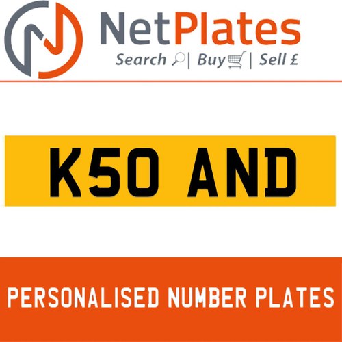 K50 AND PERSONALISED PRIVATE CHERISHED DVLA NUMBER PLATE In vendita