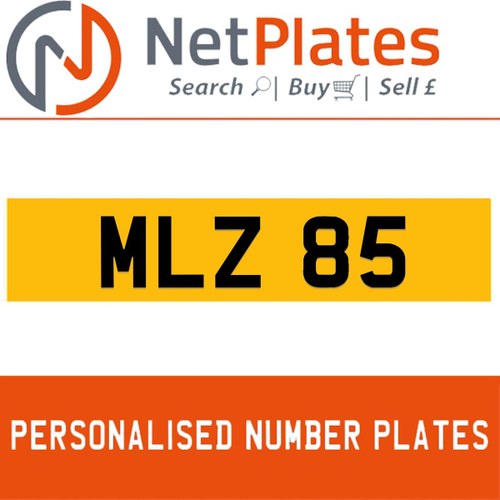 MLZ 85 PERSONALISED PRIVATE CHERISHED DVLA NUMBER PLATE For Sale