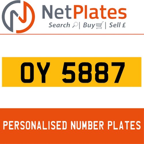 OY 5887 PERSONALISED PRIVATE CHERISHED DVLA NUMBER PLATE For Sale
