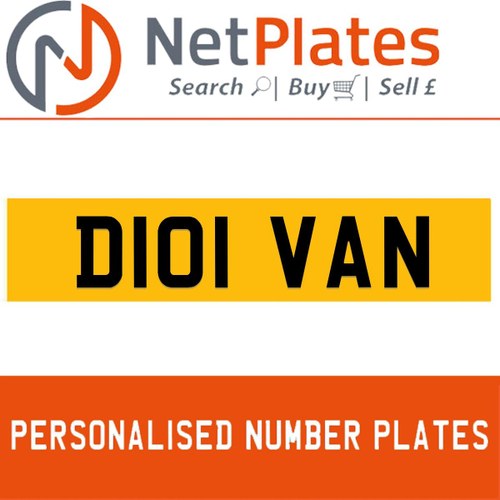 D101 VAN PERSONALISED PRIVATE CHERISHED DVLA NUMBER PLATE For Sale