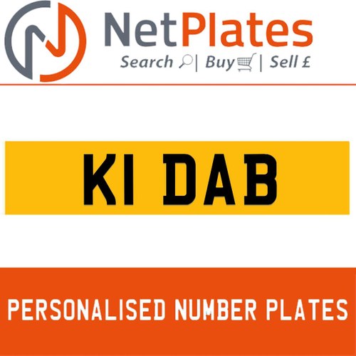 K1 DAB PERSONALISED PRIVATE CHERISHED DVLA NUMBER PLATE For Sale