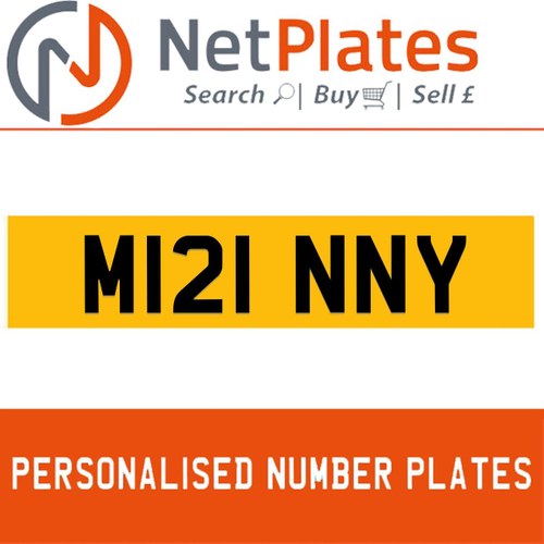 M121 NNY PERSONALISED PRIVATE CHERISHED DVLA NUMBER PLATE In vendita