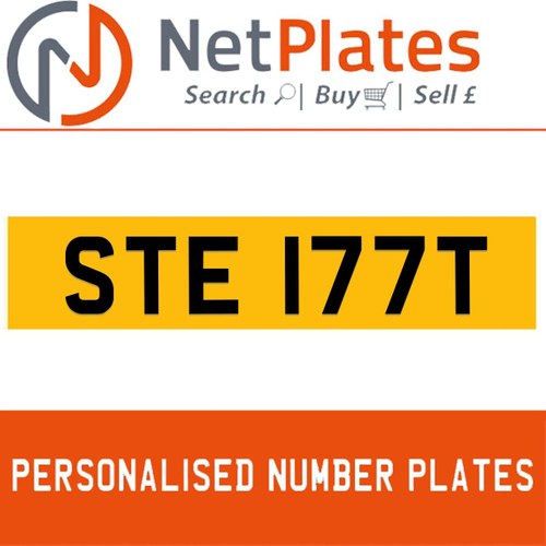 STE 177T PERSONALISED PRIVATE CHERISHED DVLA NUMBER PLATE For Sale