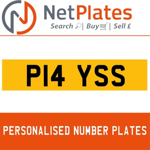 P14 YSS PERSONALISED PRIVATE CHERISHED DVLA NUMBER PLATE For Sale