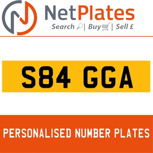 S84 GGA PERSONALISED PRIVATE CHERISHED DVLA NUMBER PLATE For Sale