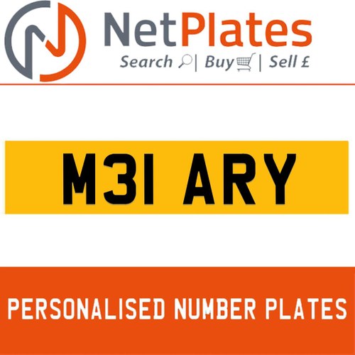 M31 ARY PERSONALISED PRIVATE CHERISHED DVLA NUMBER PLATE In vendita