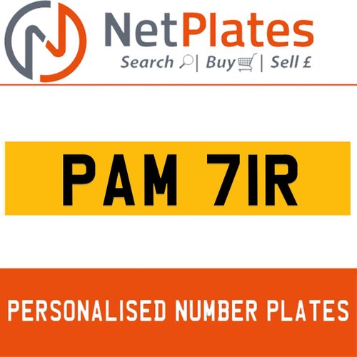 PAM 71R PERSONALISED PRIVATE CHERISHED DVLA NUMBER PLATE In vendita