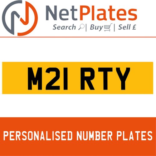 M21 RTY PERSONALISED PRIVATE CHERISHED DVLA NUMBER PLATE For Sale