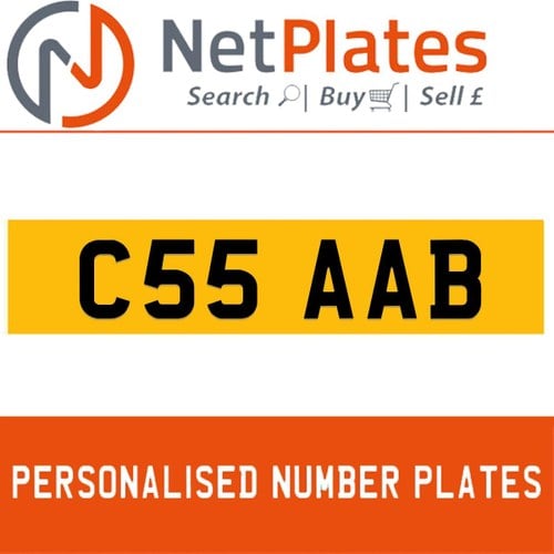 C55 AAB PERSONALISED PRIVATE CHERISHED DVLA NUMBER PLATE In vendita