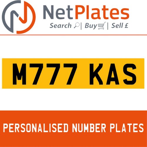 M777 KAS PERSONALISED PRIVATE CHERISHED DVLA NUMBER PLATE For Sale