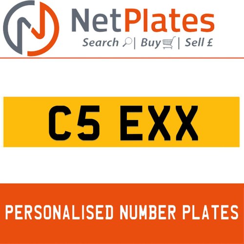 C5 EXX PERSONALISED PRIVATE CHERISHED DVLA NUMBER PLATE In vendita