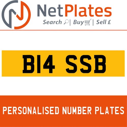 B14 SSB PERSONALISED PRIVATE CHERISHED DVLA NUMBER PLATE For Sale