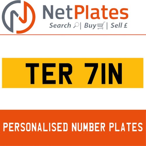 TER 71N PERSONALISED PRIVATE CHERISHED DVLA NUMBER PLATE For Sale