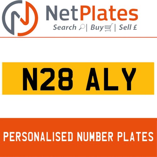 N28 ALY PERSONALISED PRIVATE CHERISHED DVLA NUMBER PLATE In vendita