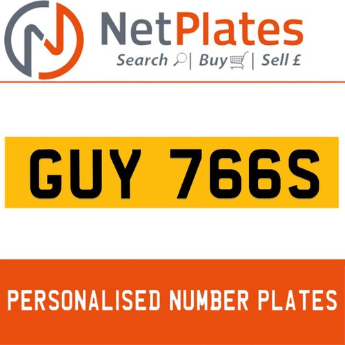 GUY 766S PERSONALISED PRIVATE CHERISHED DVLA NUMBER PLATE For Sale