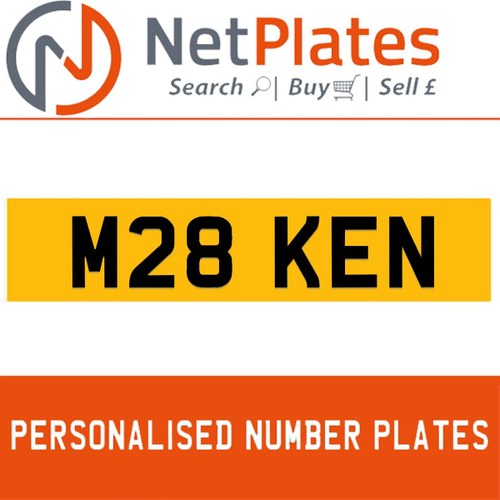 M28 KEN PERSONALISED PRIVATE CHERISHED DVLA NUMBER PLATE For Sale