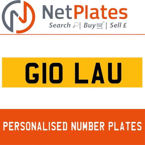 G10 LAU PERSONALISED PRIVATE CHERISHED DVLA NUMBER PLATE For Sale