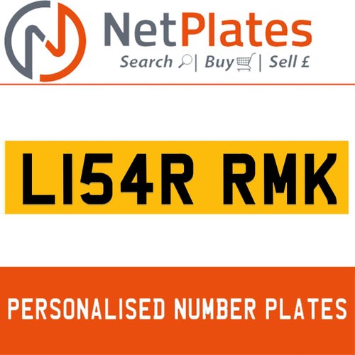 L154 RMK PERSONALISED PRIVATE CHERISHED DVLA NUMBER PLATE For Sale