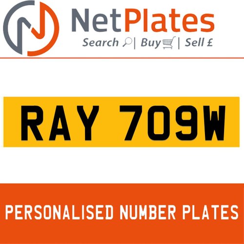 RAY 709W PERSONALISED PRIVATE CHERISHED DVLA NUMBER PLATE In vendita