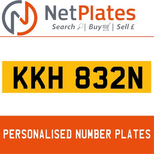 KKH 832N PERSONALISED PRIVATE CHERISHED DVLA NUMBER PLATE For Sale