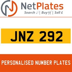JNZ 292 PERSONALISED PRIVATE CHERISHED DVLA NUMBER PLATE In vendita