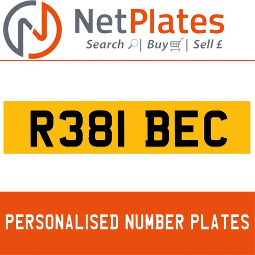 R381 BEC PERSONALISED PRIVATE CHERISHED DVLA NUMBER PLATE For Sale