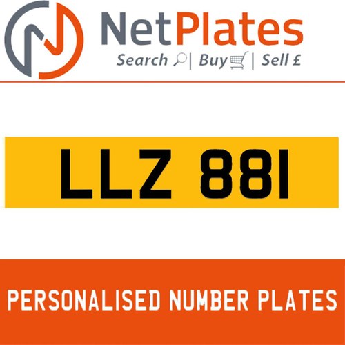 LLZ 881 PERSONALISED PRIVATE CHERISHED DVLA NUMBER PLATE For Sale
