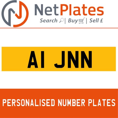 A1 JNN PERSONALISED PRIVATE CHERISHED DVLA NUMBER PLATE In vendita