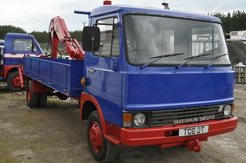 1982 MAGIRUS DEUTZ 90 M 75 TRUCK WITH HIAB PRIVATE NUMBER PLATE SOLD