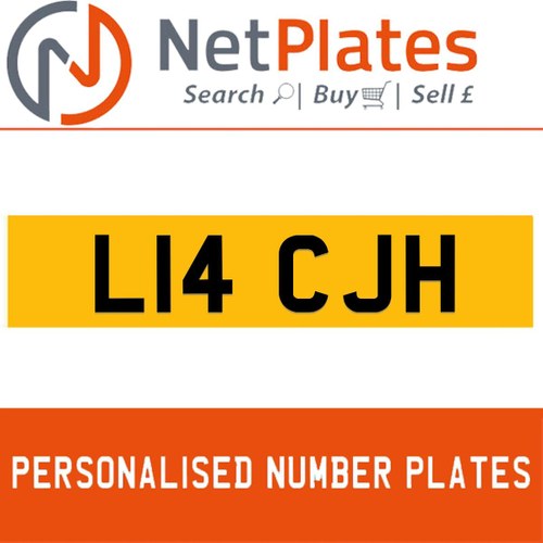 L14 CJH PERSONALISED PRIVATE CHERISHED DVLA NUMBER PLATE For Sale