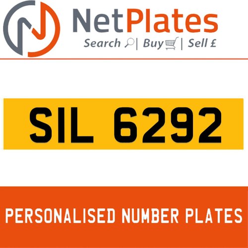 SIL 6292 PERSONALISED PRIVATE CHERISHED DVLA NUMBER PLATE For Sale