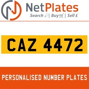 CAZ 4472 PERSONALISED PRIVATE CHERISHED DVLA NUMBER PLATE For Sale
