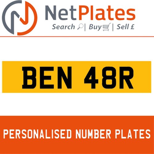 BEN 48R PERSONALISED PRIVATE CHERISHED DVLA NUMBER PLATE In vendita