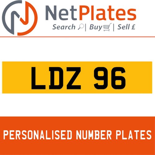 LDZ 96 PERSONALISED PRIVATE CHERISHED DVLA NUMBER PLATE For Sale