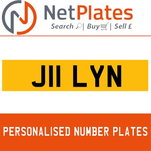 J11 LYN PERSONALISED PRIVATE CHERISHED DVLA NUMBER PLATE For Sale