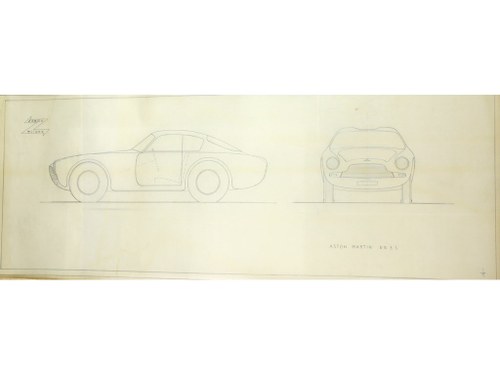 Aston Martin DB3S Zagato Technical Drawings In vendita all'asta