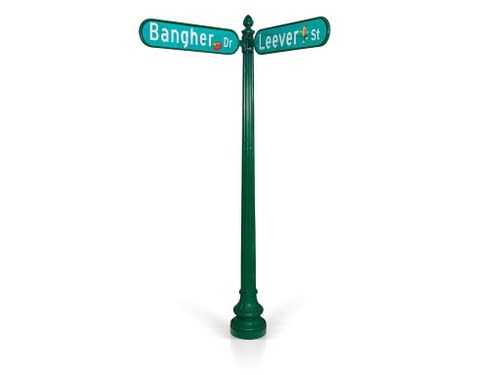 Bangher Dr. and Leever St. Sign Post For Sale by Auction