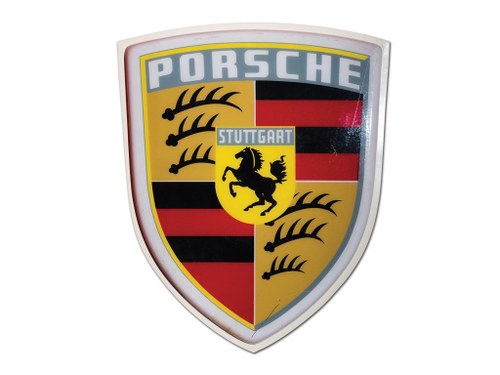 Porsche Plastic Dealership Sign In vendita all'asta