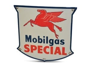 Mobilgas Special with Pegasus Porcelain Sign For Sale by Auction