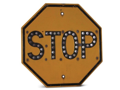 Stop Sign with Reflective Marbles In vendita all'asta